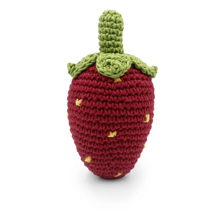 MyuM Hochet Fraise en crochet | Rouge