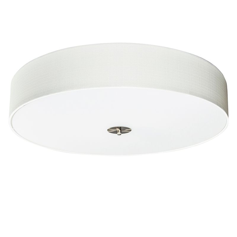 Landelijke plafondlamp wit 70 cm - Drum Jute