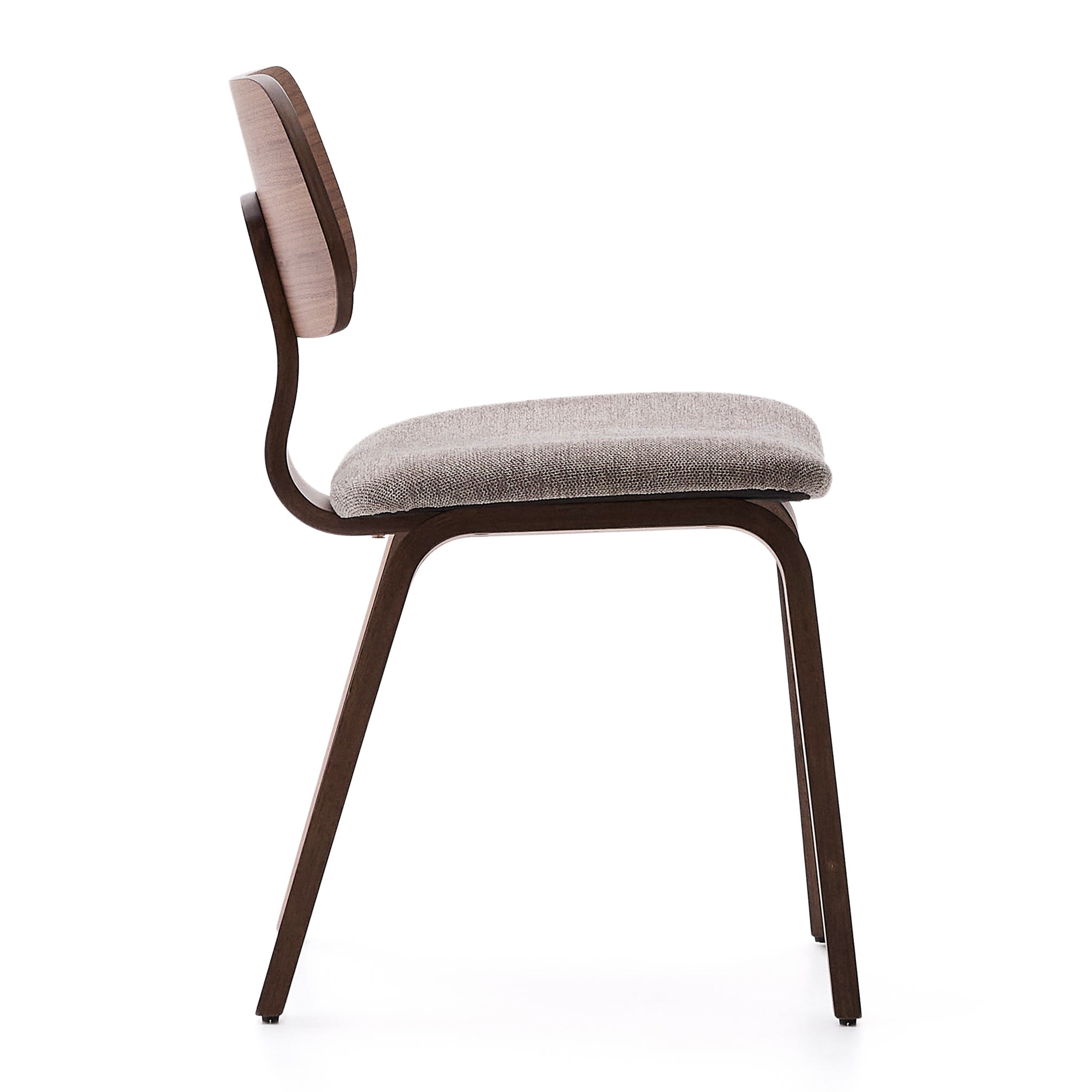 Kave Home Gena Eetkamerstoel - Walnoot / Beige