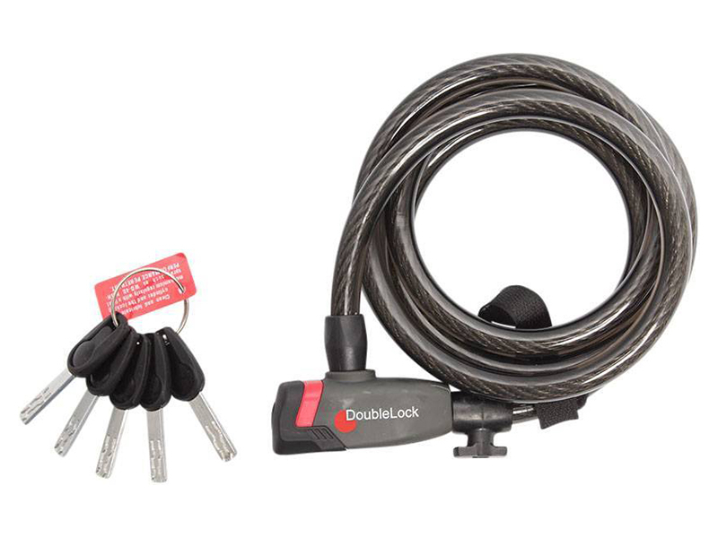 DoubleLock Coil Cable key kabelslot - 185 cm