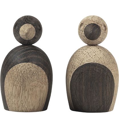 Kay Bojesen HolzFiguren - Spurvepar - 6 cm - Klein - Eiche/Räuch