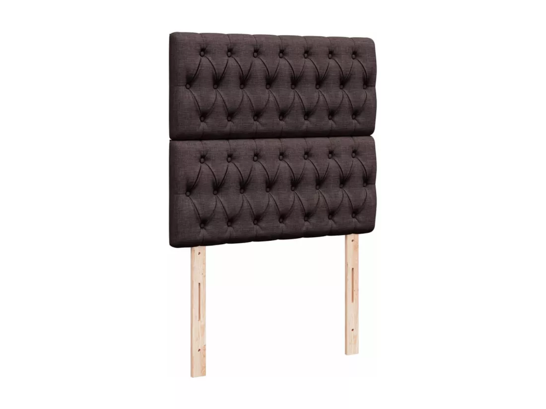 Sommier tapissier avec matelas Marron foncé 90x200 cm