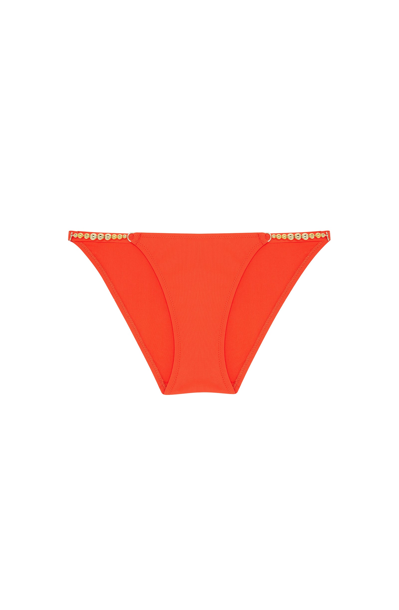 celsa Bas de maillot culotte échancrée à bijoux orange Orange