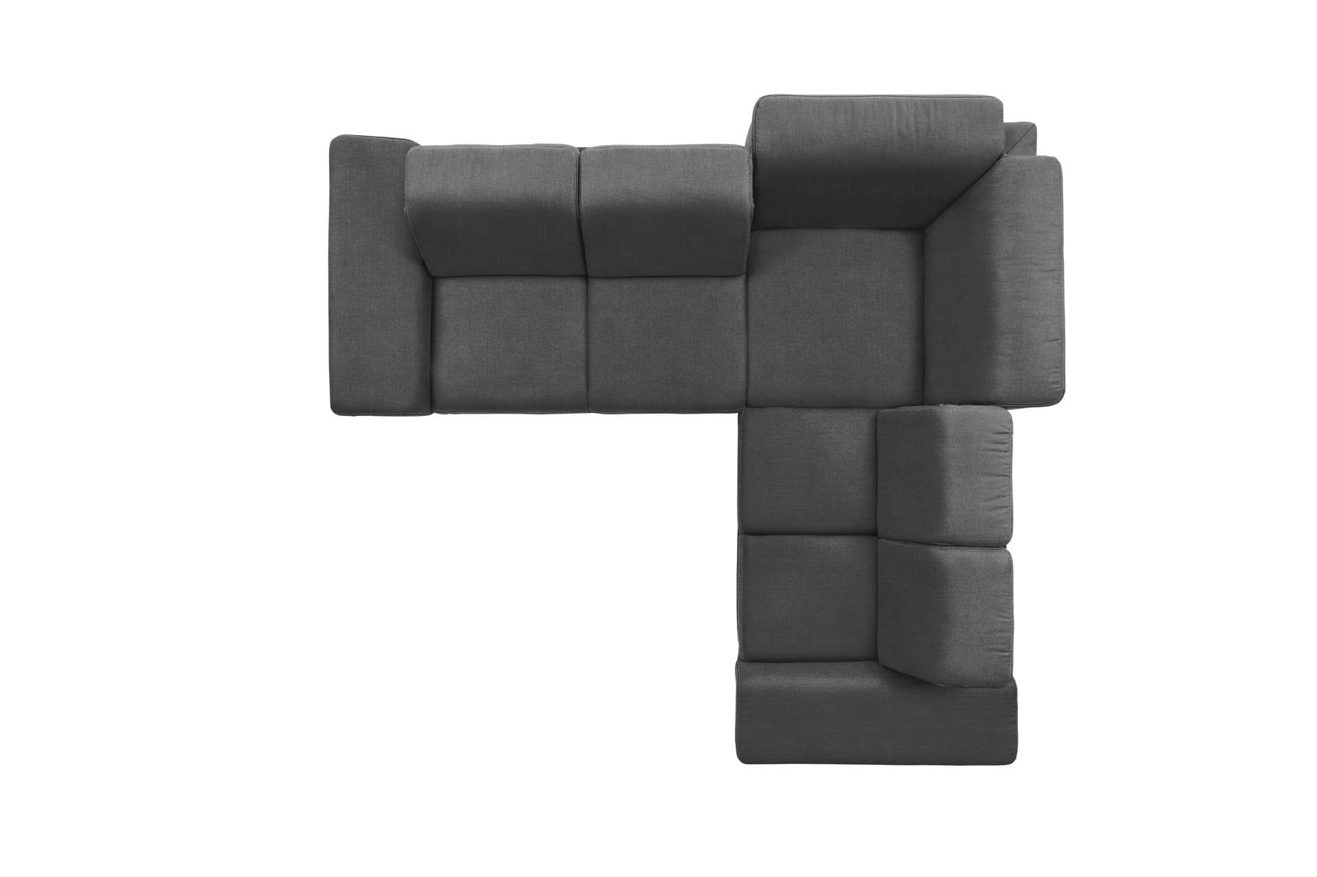polsterpower Boxspringsofa - Miro grau - Basismodell - rechts