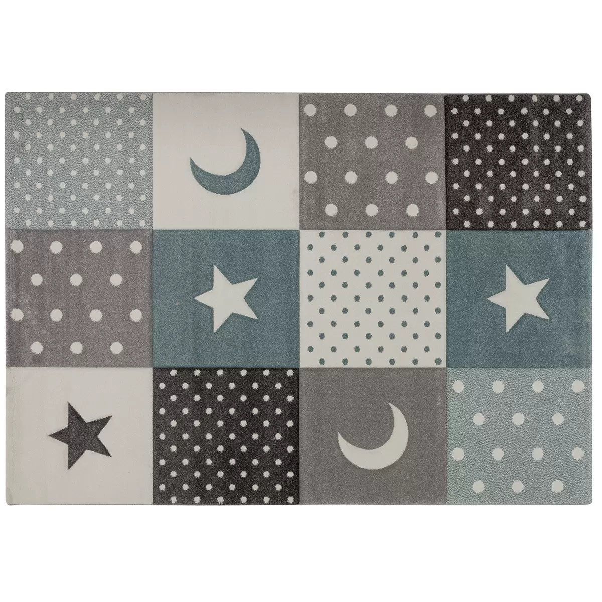 Kinderteppich Diamond Kids Pastel SV grau,blau