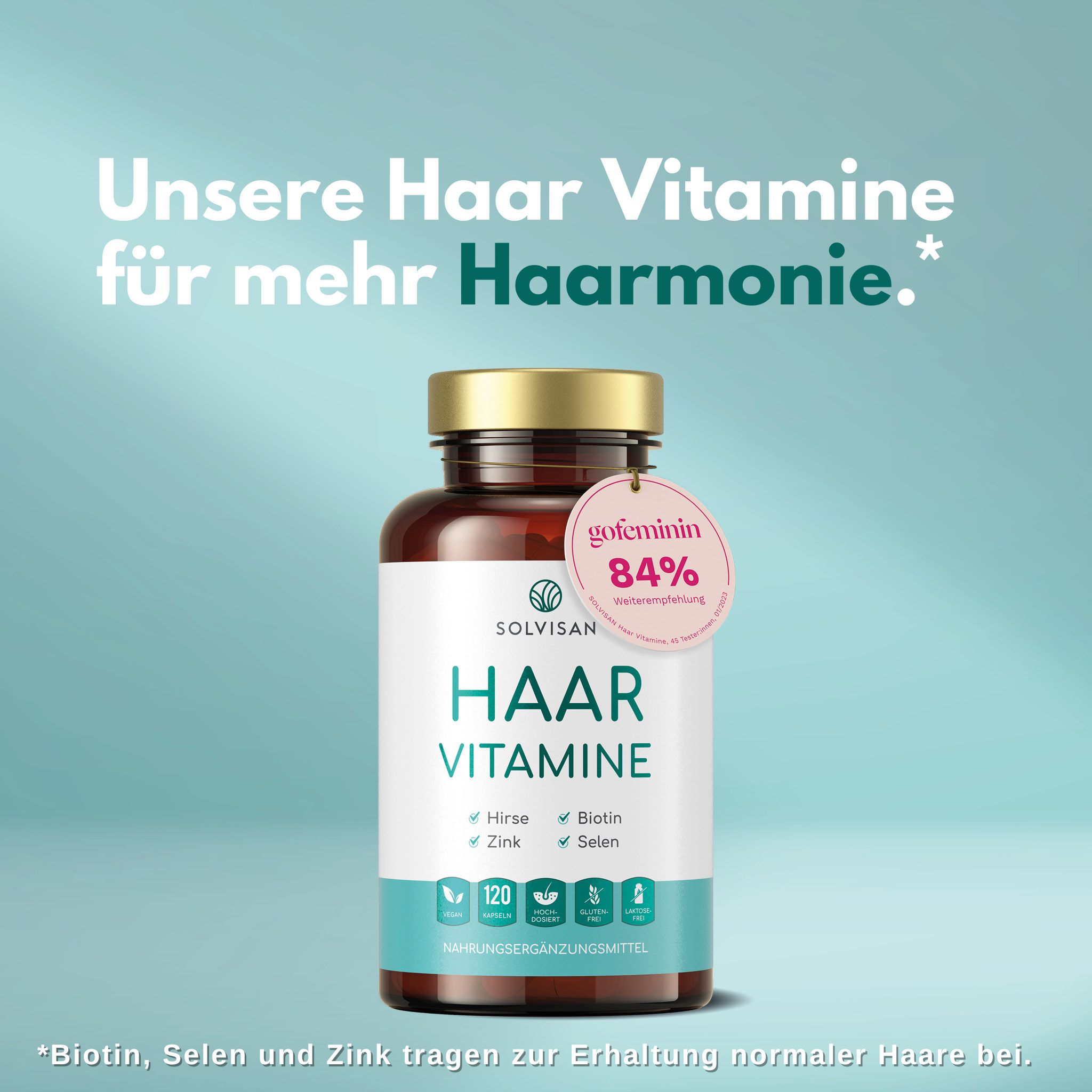 SOLVISAN® Haar Vitamine | Biotin, Zink, Selen