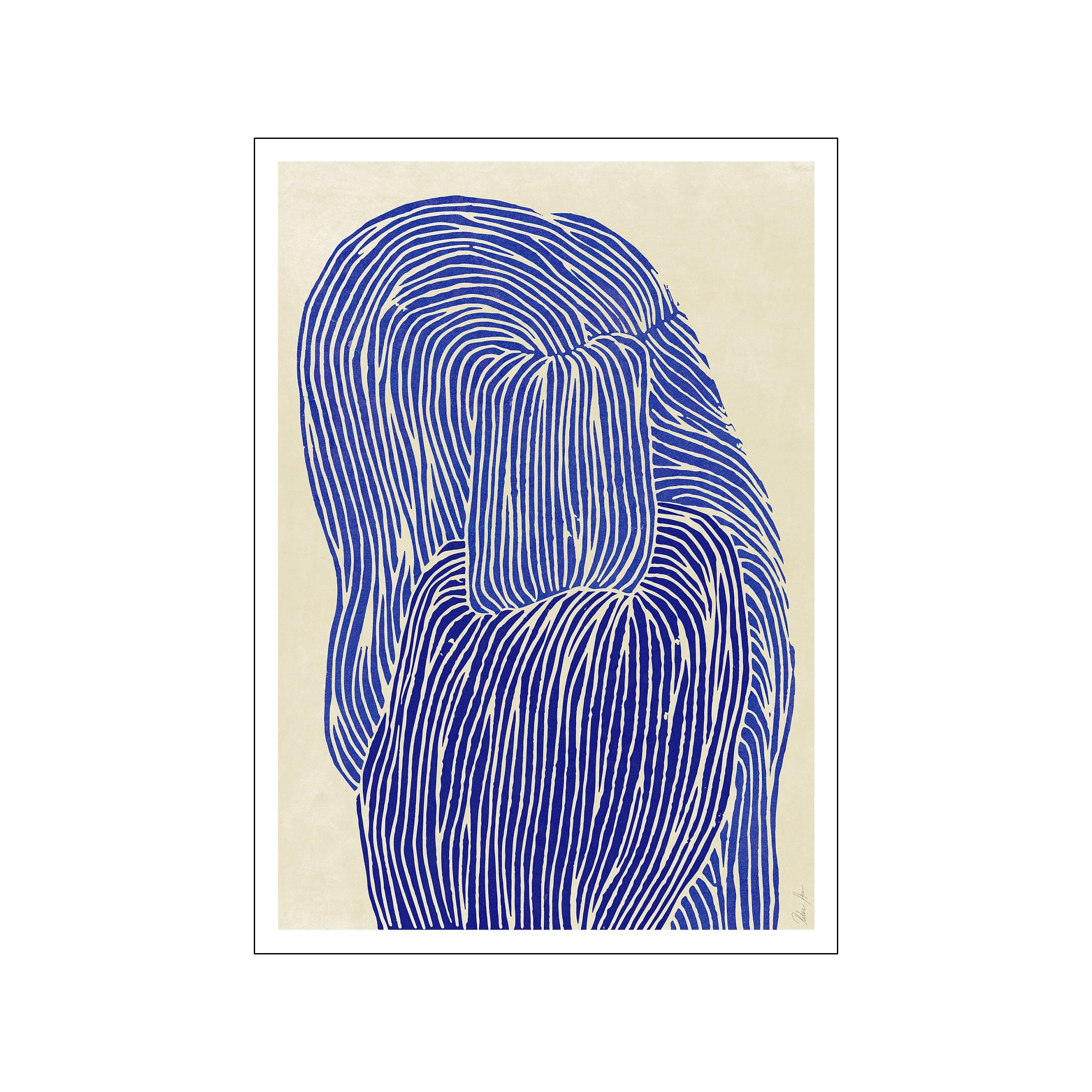Poster & Frame  The Poster Club x Rebecca Hein Deppe Blue plakat