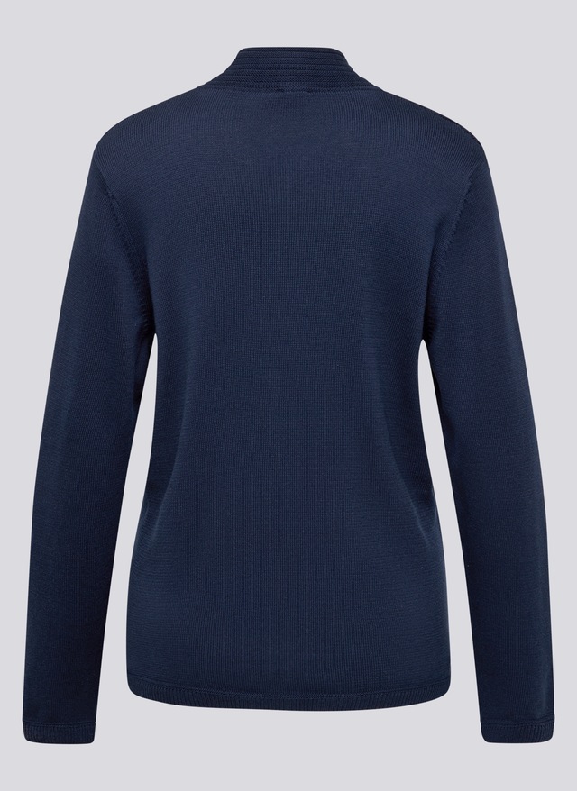 Rabe Strickjacke mit Reissverschluss und Stehkragen