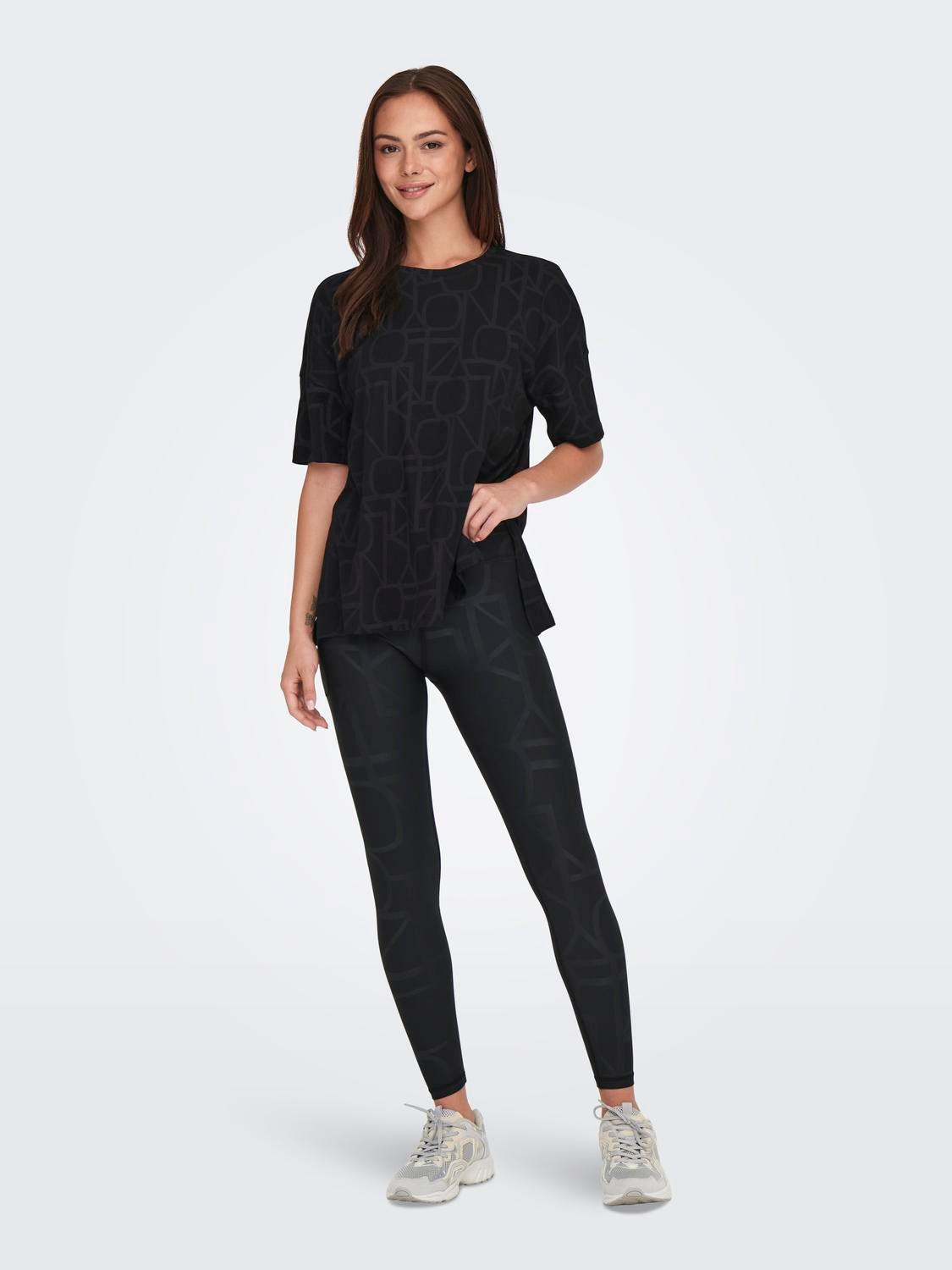 ONPFONT-2 Hohe Taille Skinny Fit Sportleggings Black