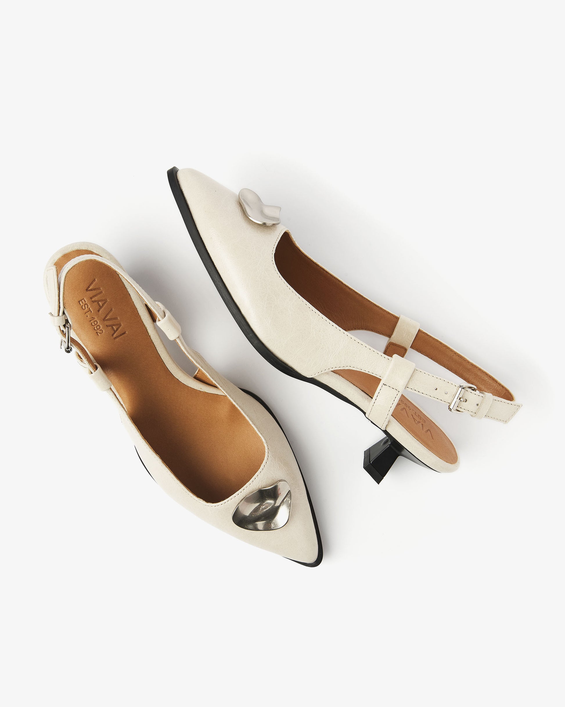 VIA VAI beige slingbacks Lea Imani