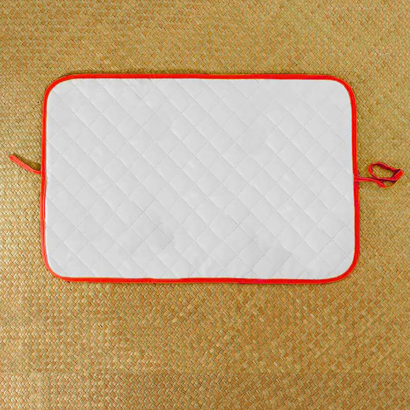 Papate Tapis à Langer Nomade en Coton Bio fraise - 65x42 cm