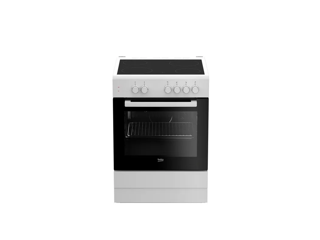 Beko FSS67000GW - Komfur - fritstående - bredde: 60 cm - dybde: 60 cm - højde: 85 cm - med selv-rengøring - hvid