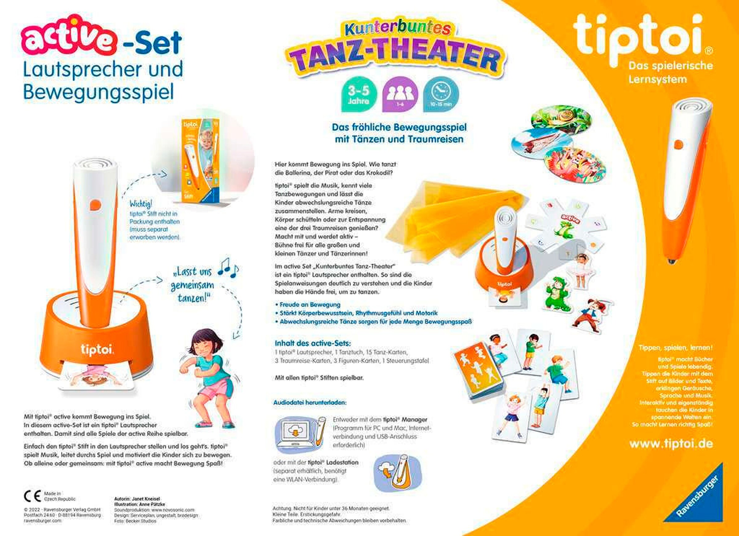Ravensburger - TIPTOI ACTIVE Set Kunterbuntes Tanz-Theater