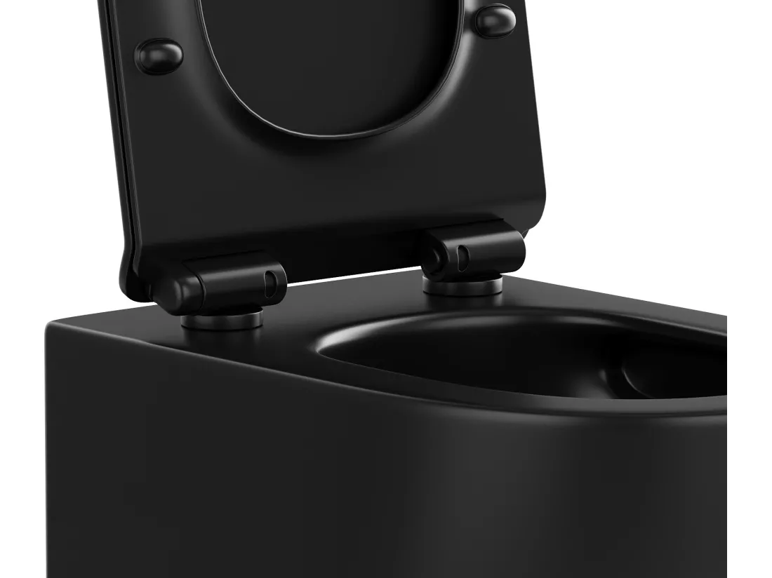 Pack WC suspendu avec bâti-support décoratif - Noir mat - JAVOINE