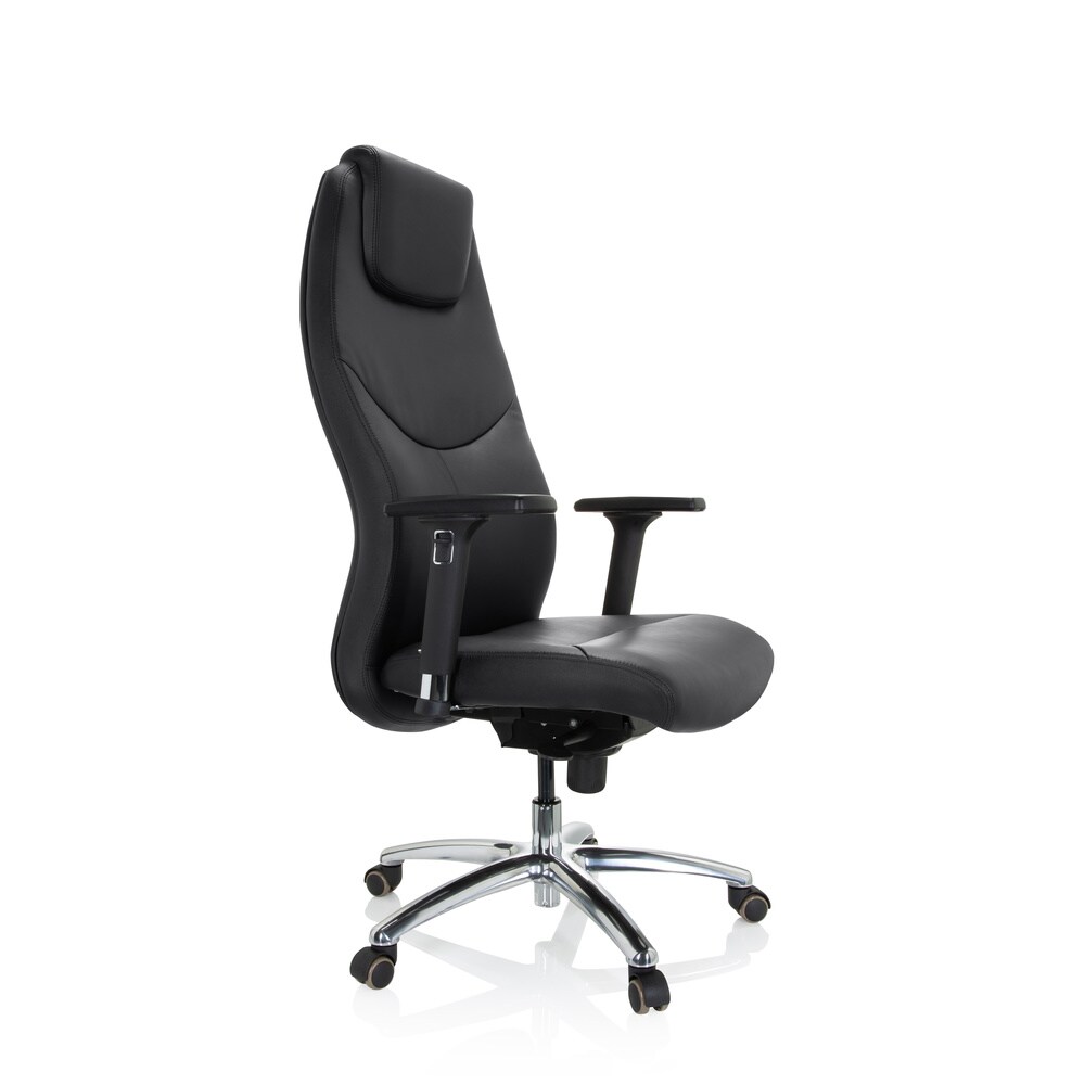 Profi Chefsessel FERRARA Leder mit Armlehnen (höhenverstellbar) hjh OFFICE