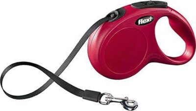 Flexi - Hundesnor - 5 Meter - New Classic - Maks. 25 KG - Rød