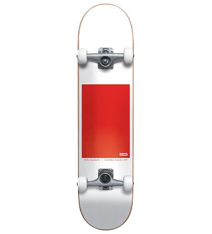 Globe Skateboard - 8'' - G0 Block Serif Complete - Weiß/Rot