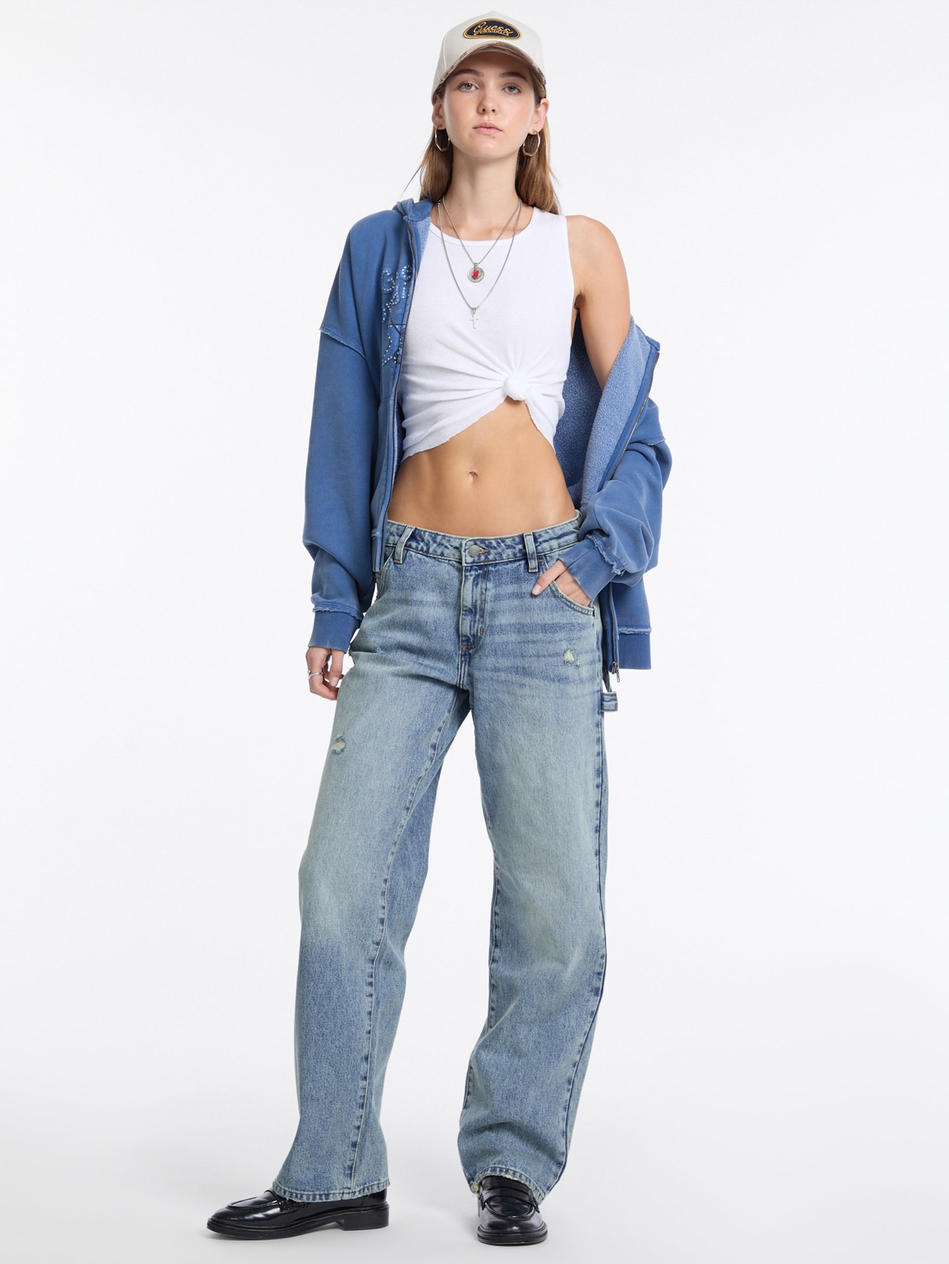 Moletom com Capuz GUESS Originals Star Strass
