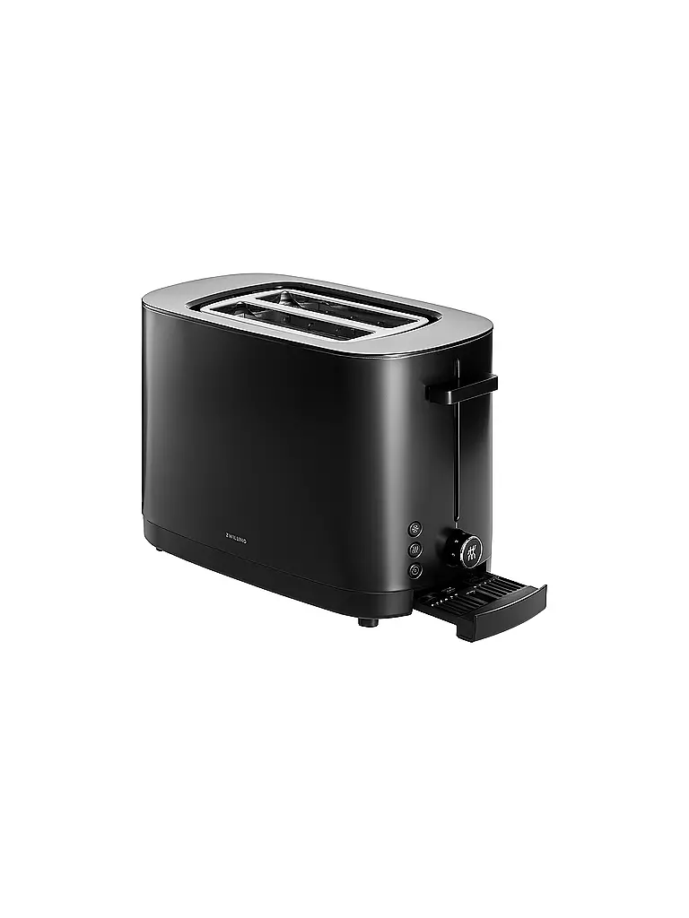 ZWILLING ENFINIGY® Toaster 2 Scheiben Edelstahl 2 Schlitze kurz Schwarz  schwarz