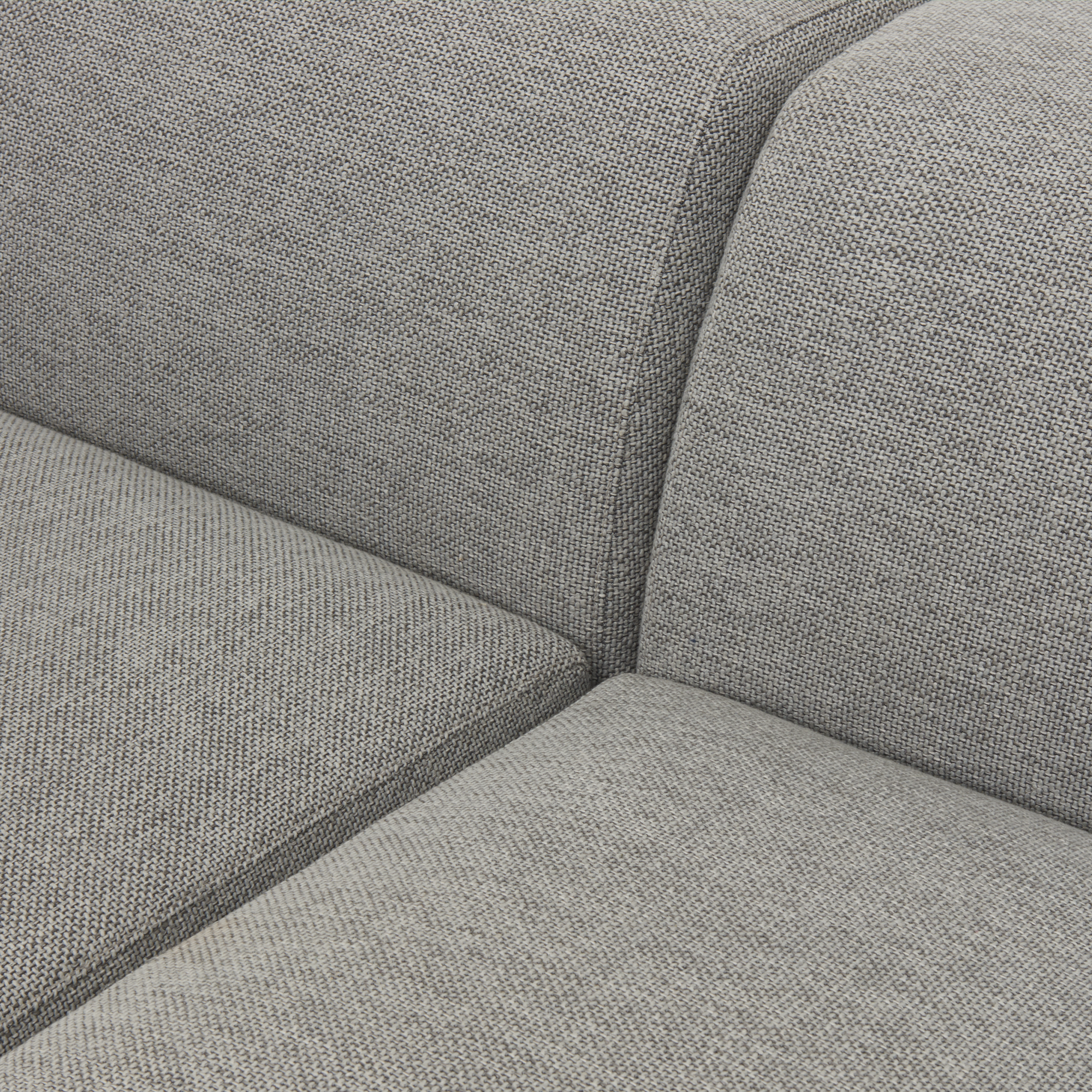 Koozo hoekbank Junior links Hoekbank Links: 213 + 612 | Stof: Grijs - 900.02.1092 | Frame: Zwart | 2x koppelstuk
