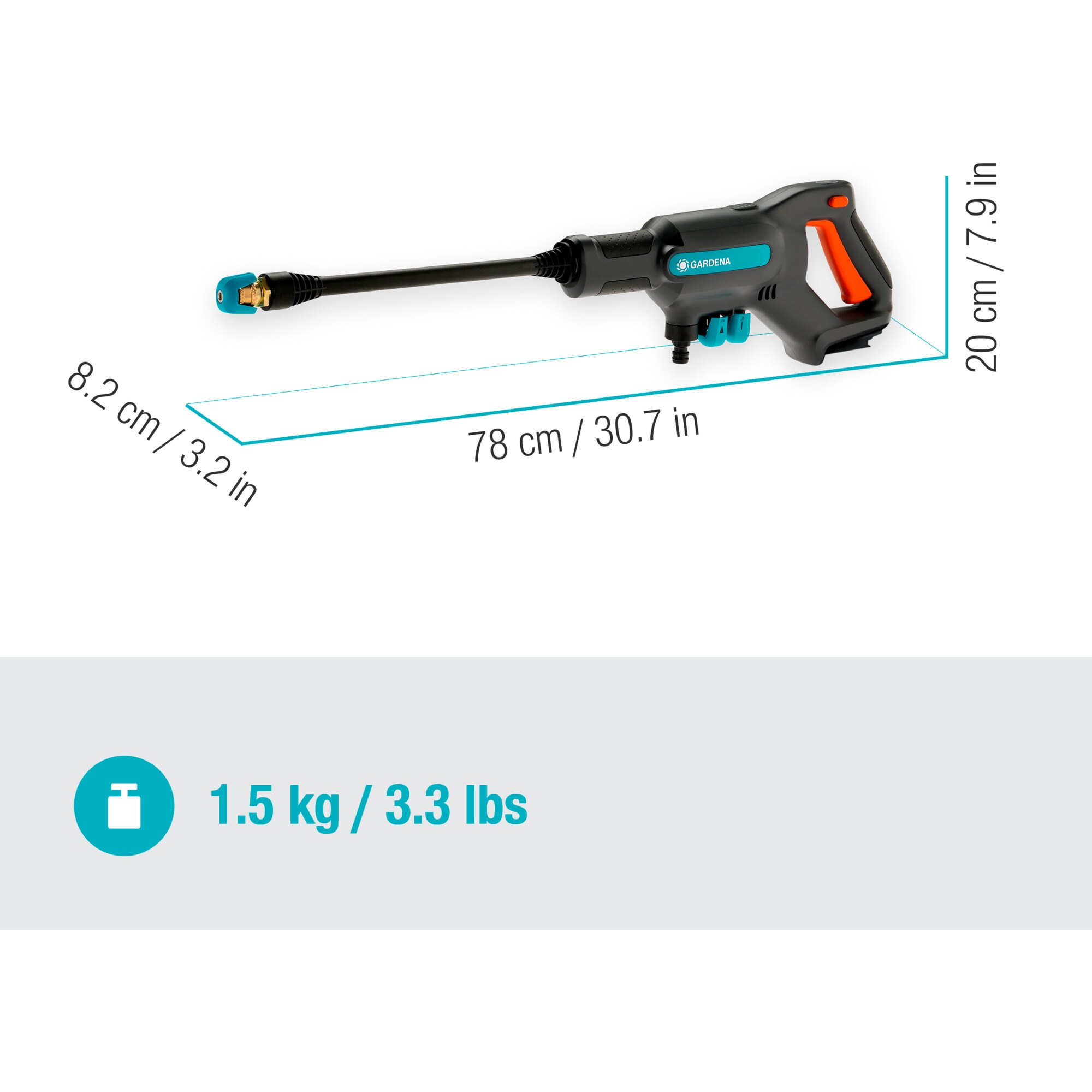 GARDENA Druckreiniger Akku-Mitteldruckreiniger AquaClean 24/18V P4A solo