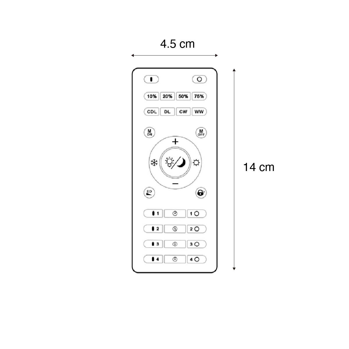 Afstandsbediening wit CCT - Magnetic