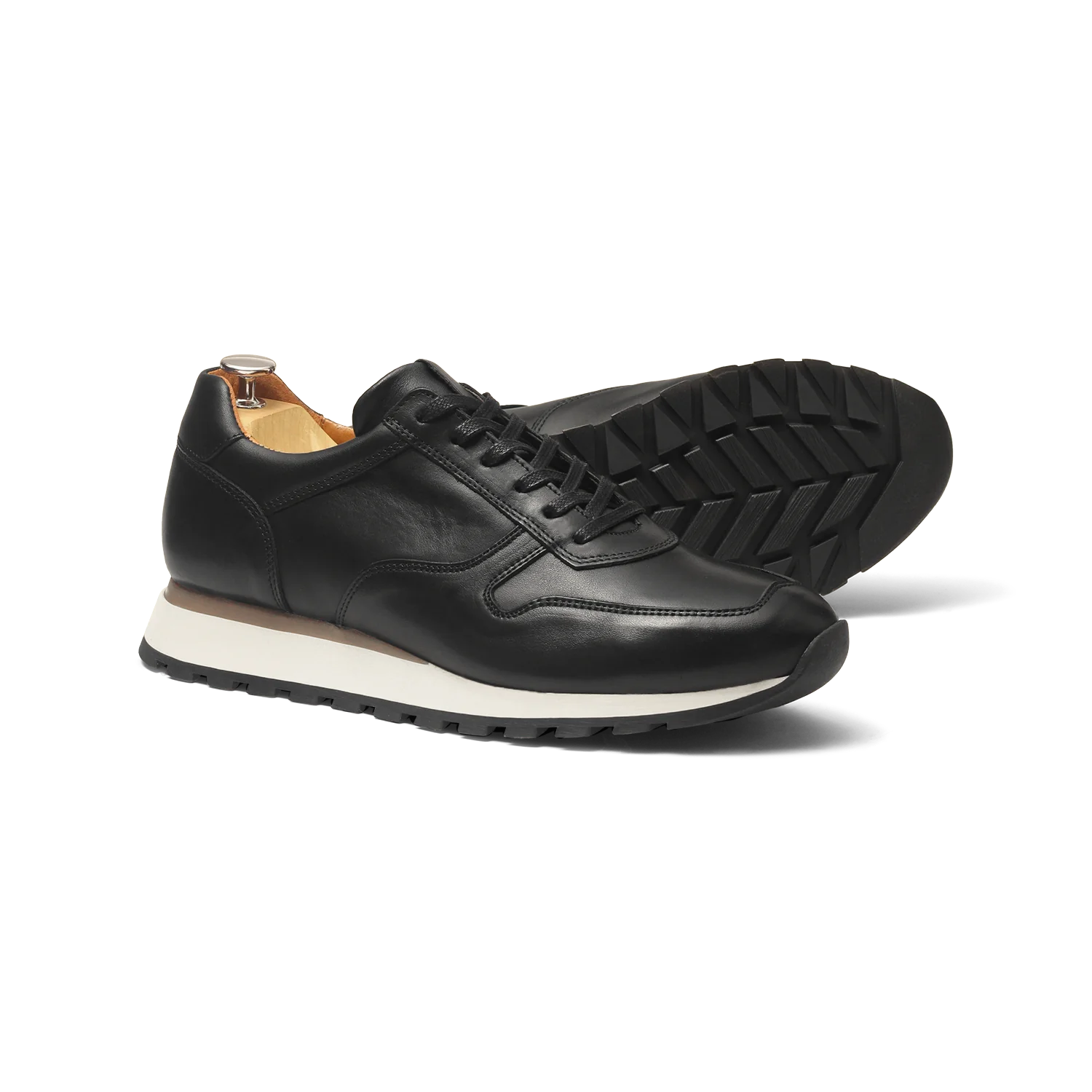 Jacky-Sneakers / basket en cuir noir