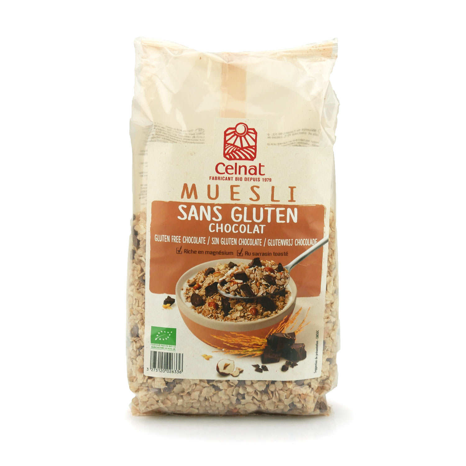 Muesli au chocolat sans gluten bio
