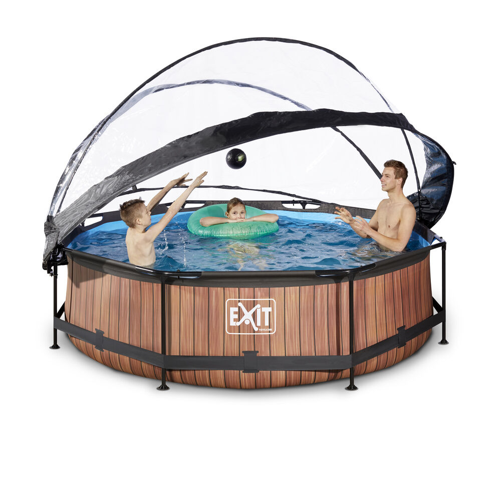 Exit Wood - Zwembad met Overkapping - Timber - 76x300300x76 cm - 300 cm