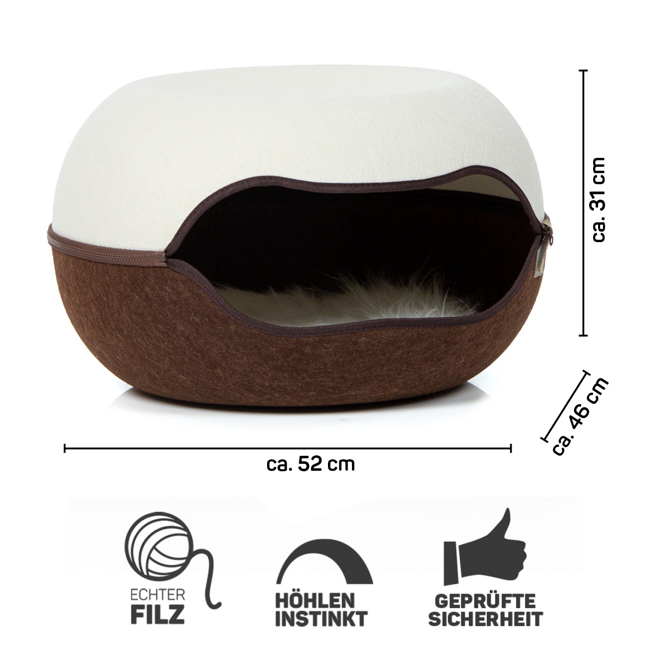 Canadian Cat Company Filz Katzennest 2.0 weiß