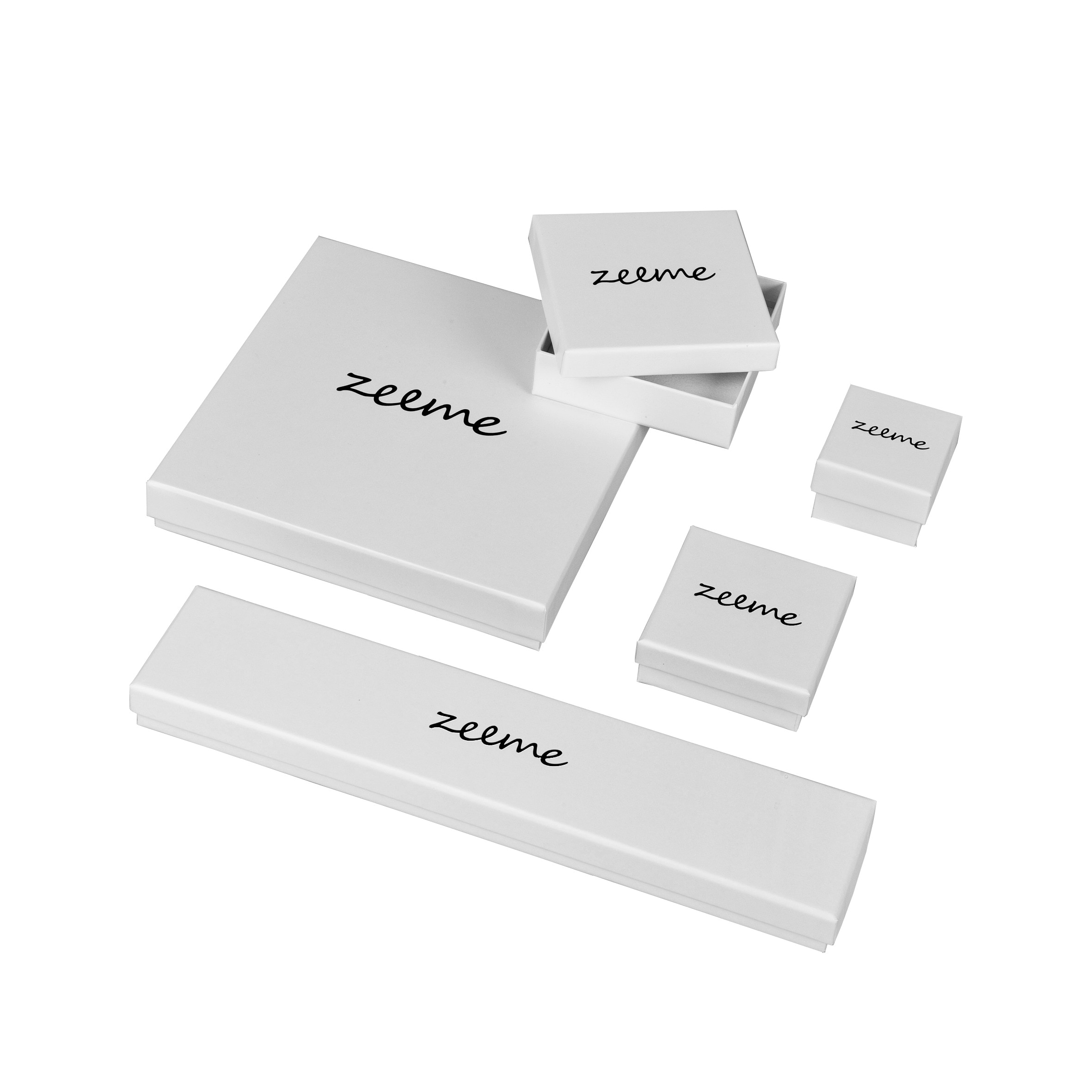 Zeeme Basic Halskette Silber 925 vergoldet 45cm lang mit weißem Zirkonia-Stein