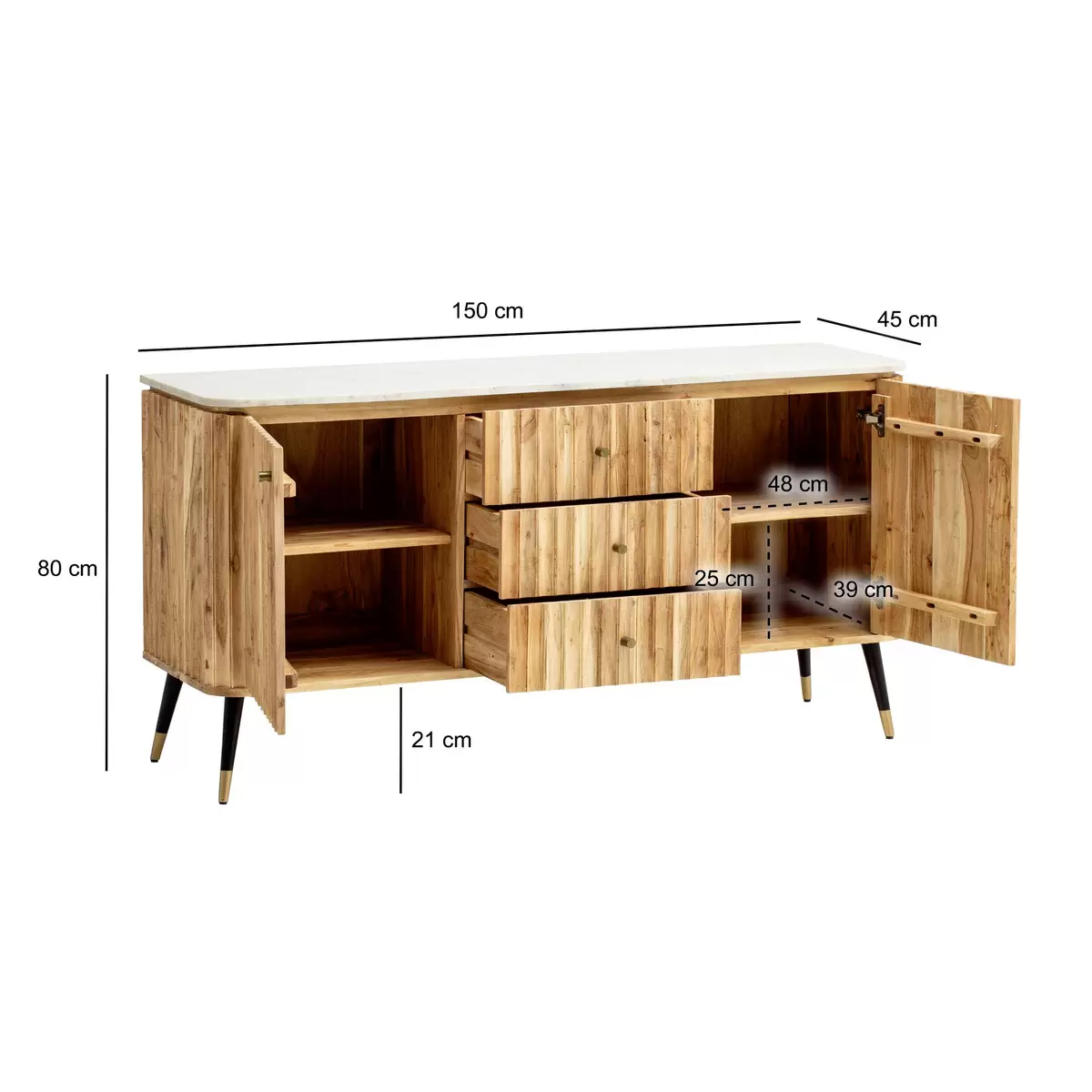 Sideboard Sanfinis Braun