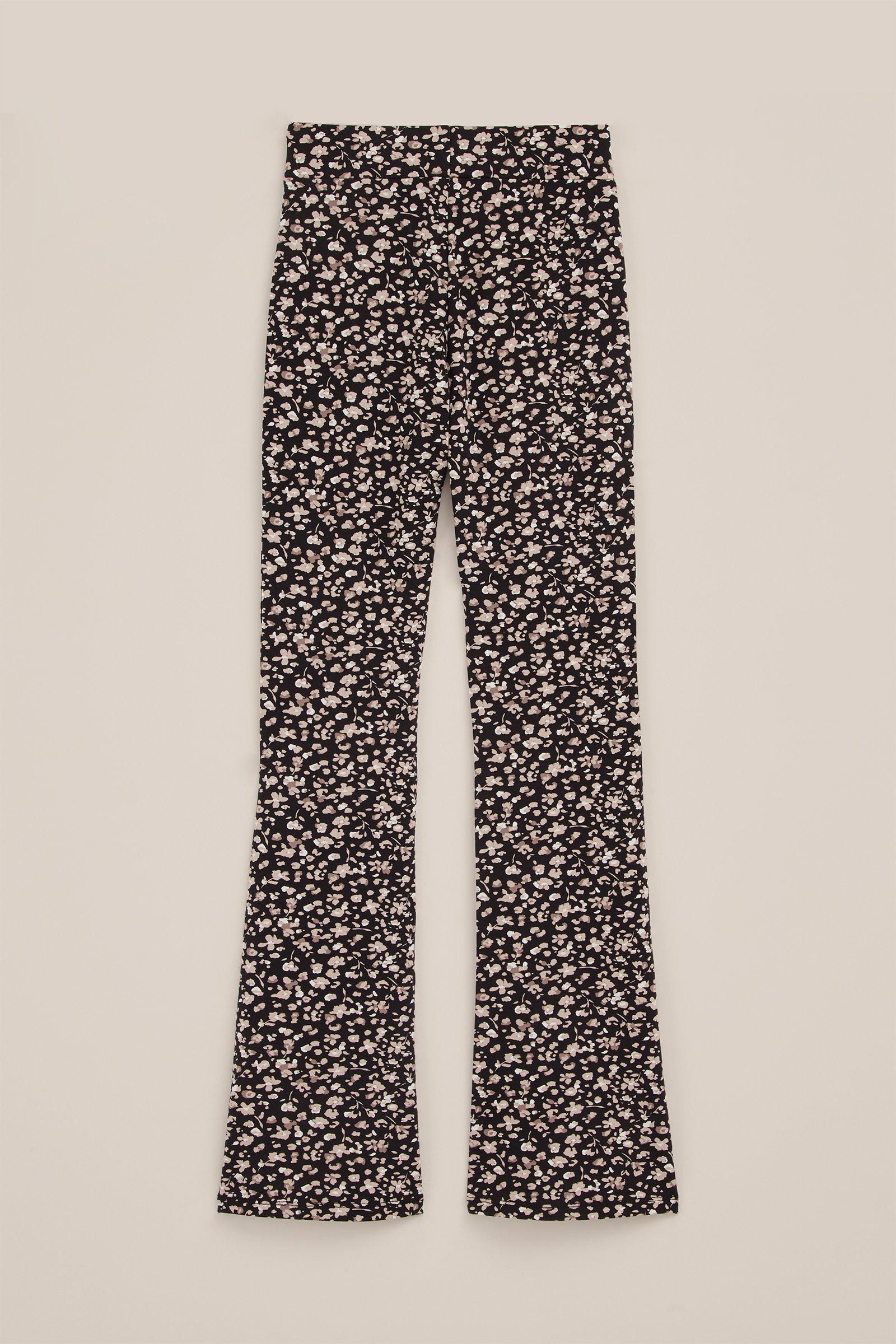 Meisjes flared legging met dessin WE Fashion Lichtbruin