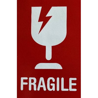 Logistipack - Rouleau de 500 Étiquettes Fragile - 8 x 12 cm
