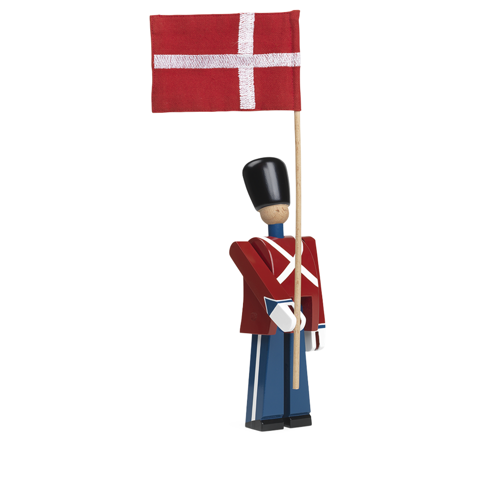 ​Kay Bojesen - Fanebærer med stofflag, 22 cm