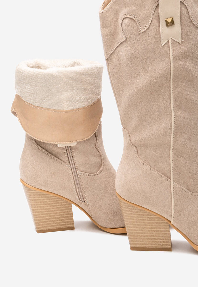 Bottes femme beige Favira