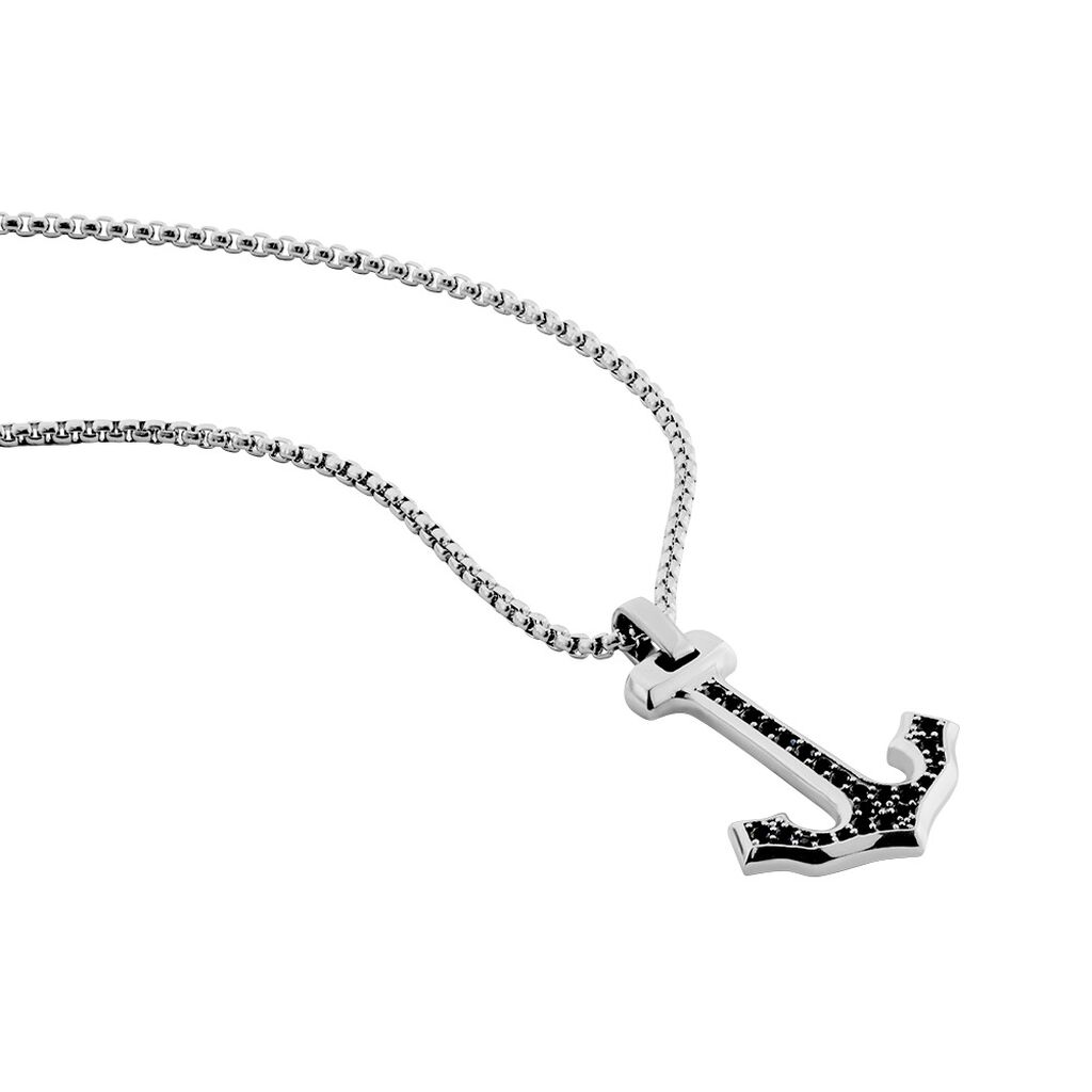 Collier Acier Vieillit Tanagra Oxydes De Zirconium
