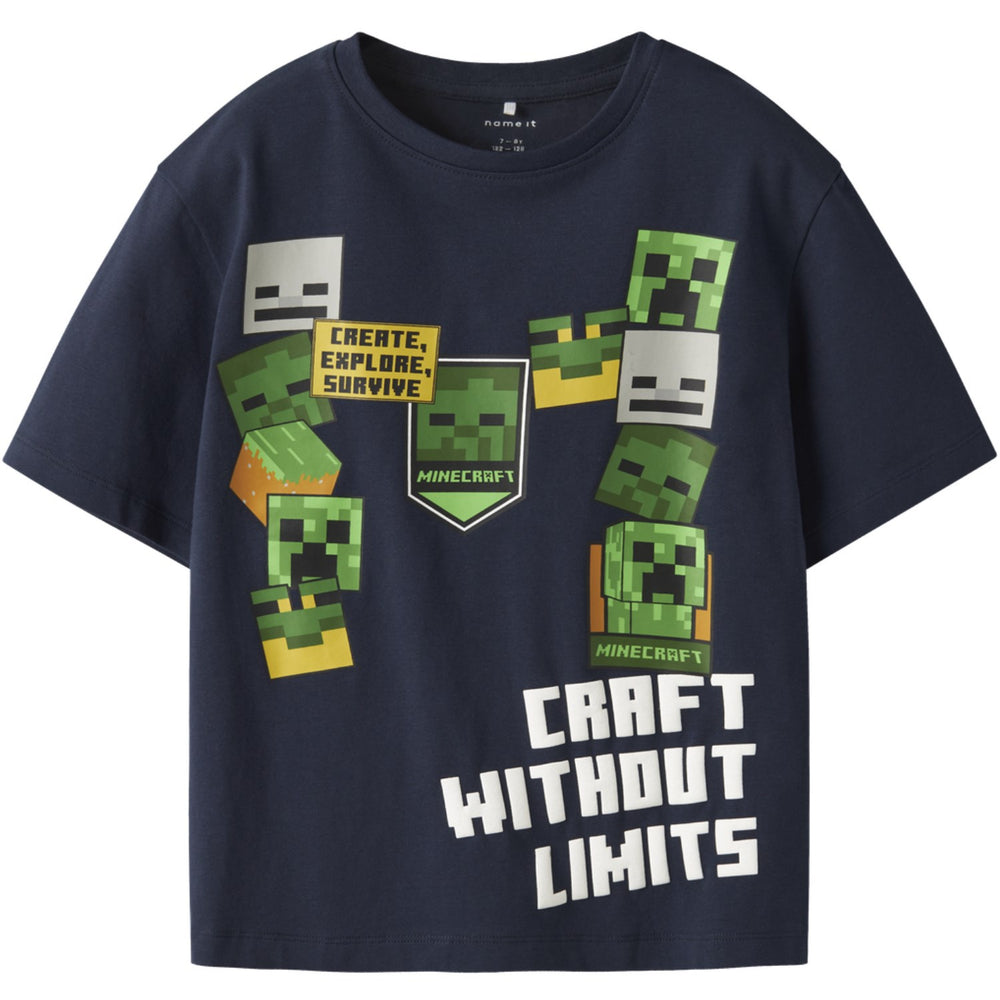 Køb Name It Navy Blazer Nkmnels Minecraft Ss Nreg Top Box Bfu