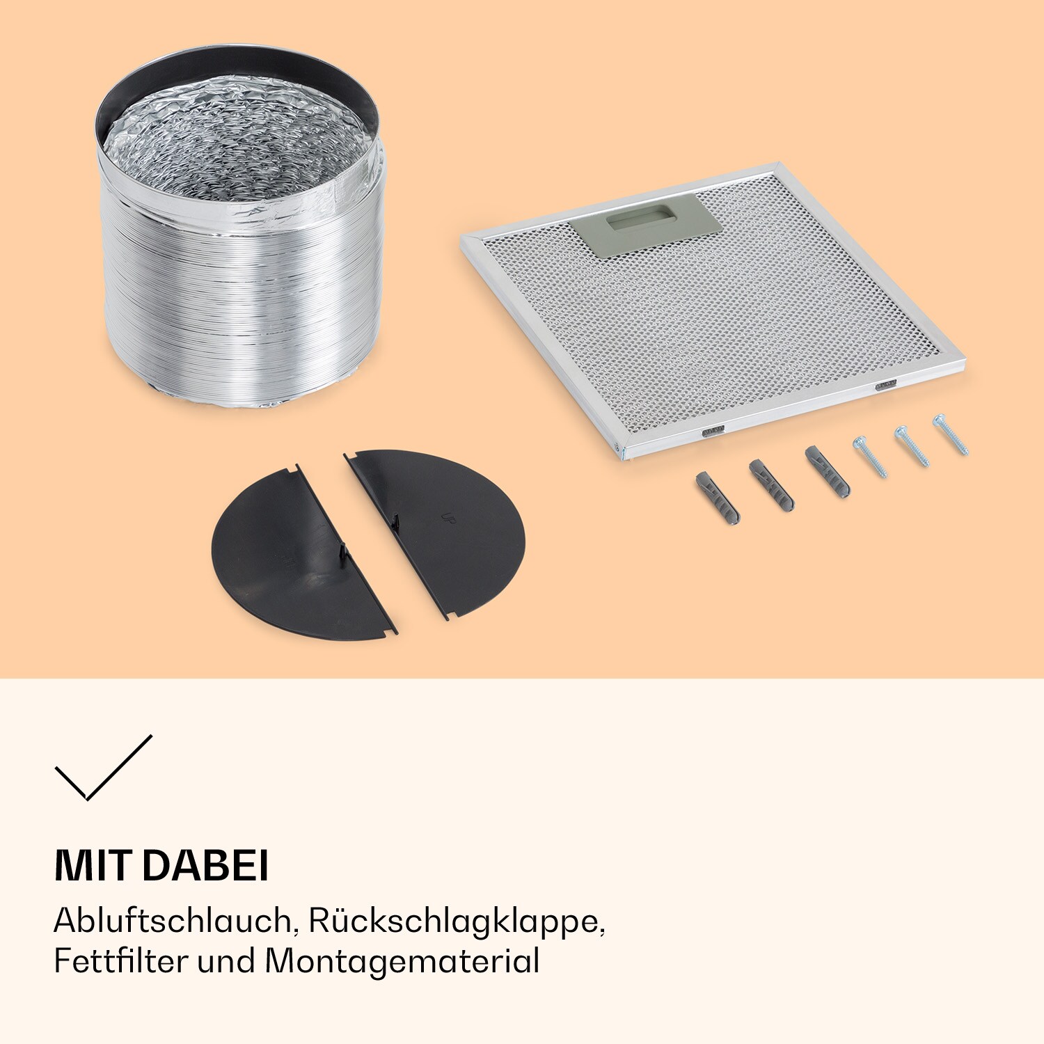 Barella Dunstabzugshaube 35 x 93 x 43 cm Umluft 557 m³/h LED Aktivkohlefilter