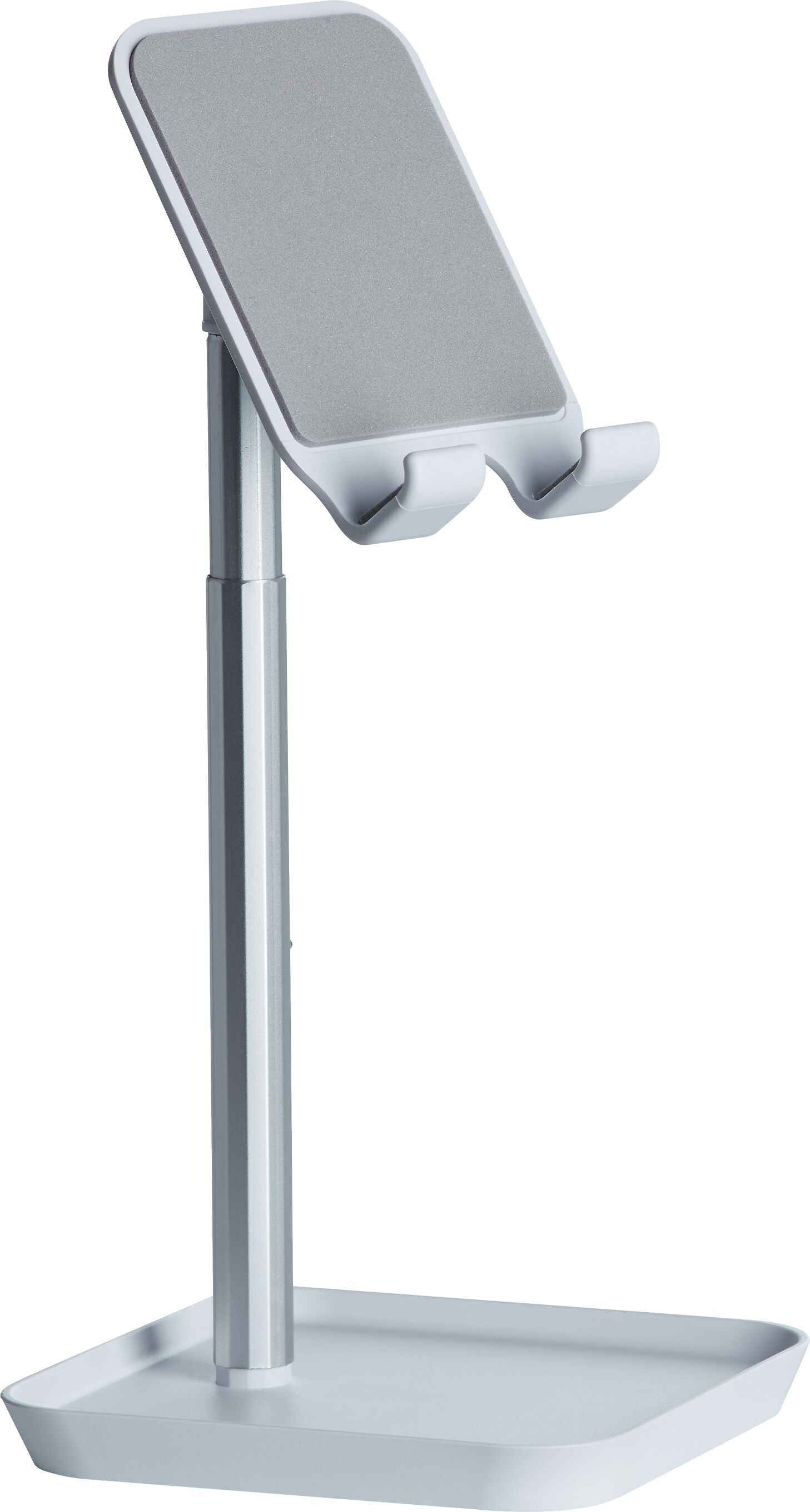PHONE STAND Handyhalter - Silber / B: 6.0 cm x T: 11.0 cm x H: 13.5 cm
