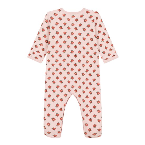 Pyjama fleurs en velours   Rose saline/blanc multico        24 mois   de               Petit Bateau