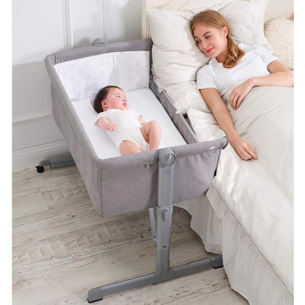Berço Star Ibaby Mini com 6 Alturas Reclinável   Colchão 0m