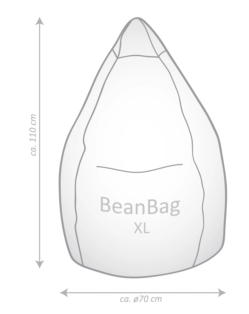 BeanBag FLUFFY STARS XL, 70 x 110 (Farbe: türkis)
