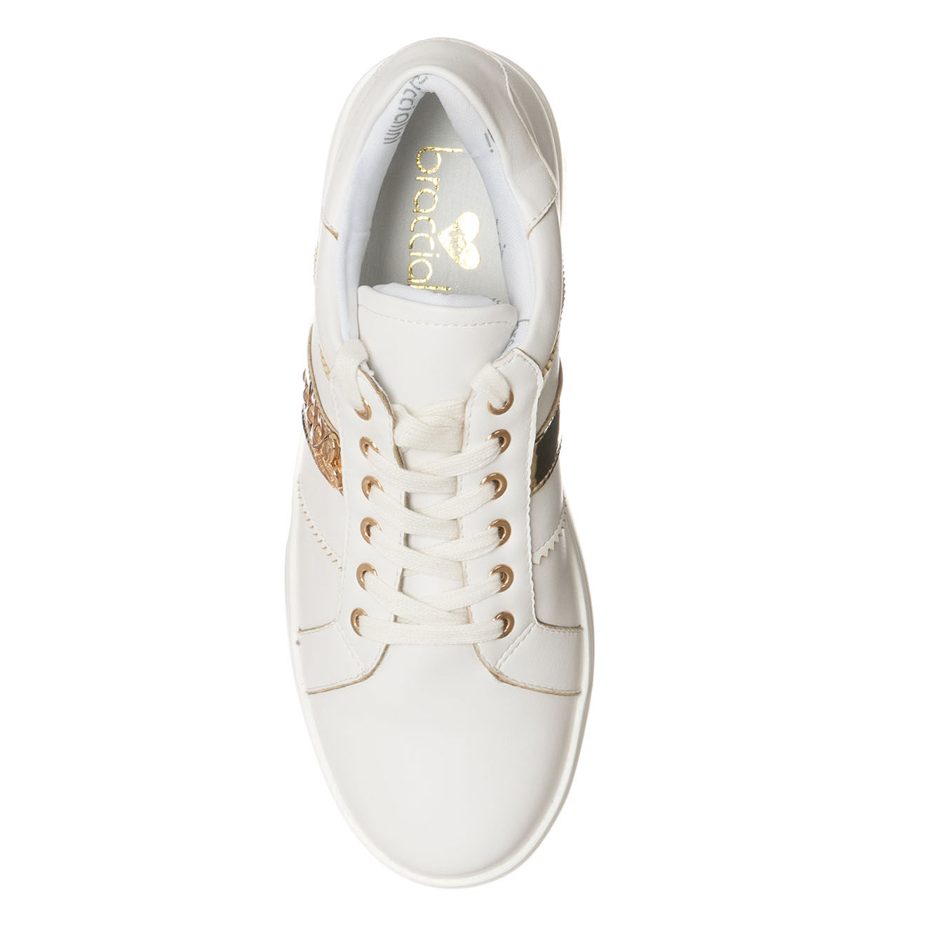Tua By Braccialini Sneakers en Cuir Cali blanc/doré