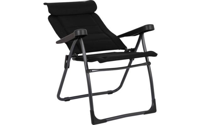 Crespo AP/215-ADC-80 Campingstuhl mit 7-fach verstellbarer Rückenlehne / verstellbarer Kopfstütze schwarz