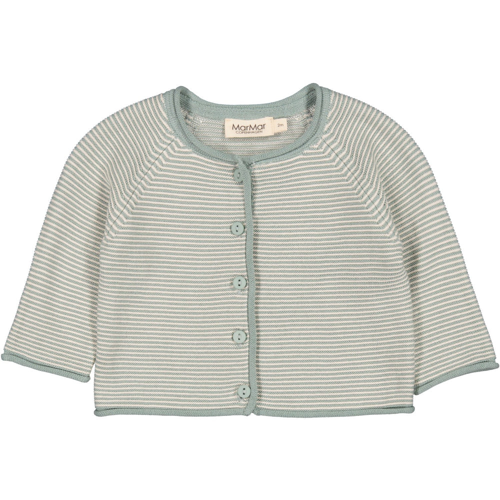 Køb MarMar New Born Modal Mix Dusty Jade Stripe Totti Strik Cardigan