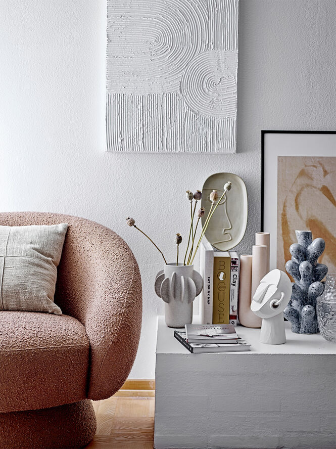 Bloomingville Innes Vase, Blå, Stentøj Blå