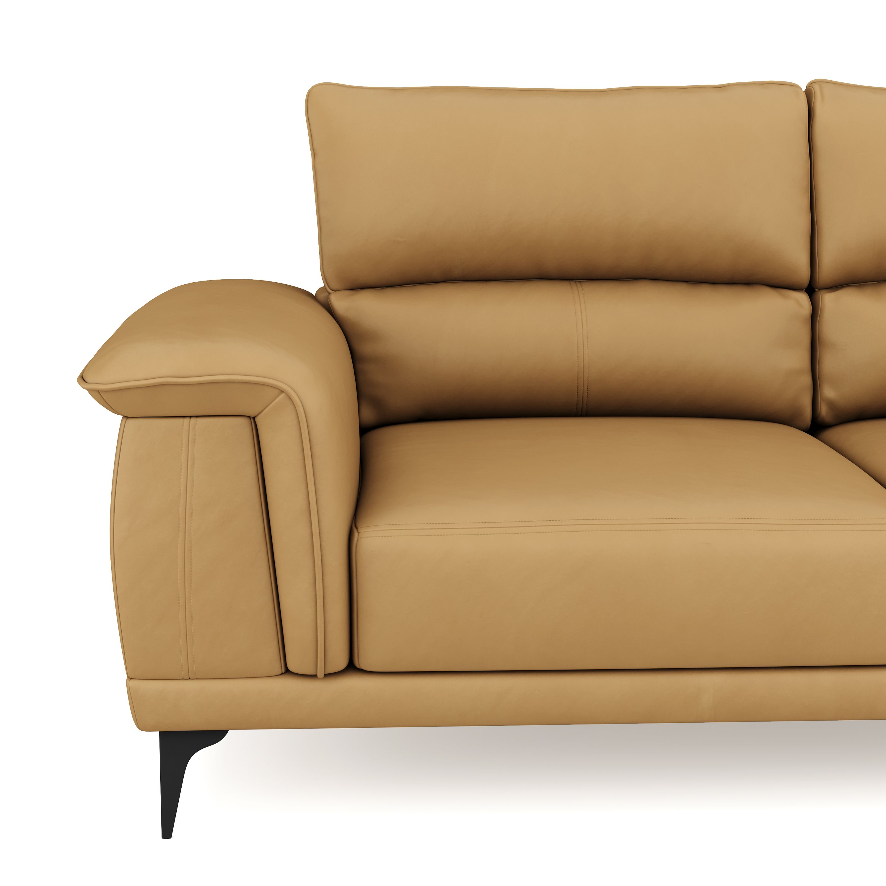 Sofa Leder GAVIN 3-Sitzer braun