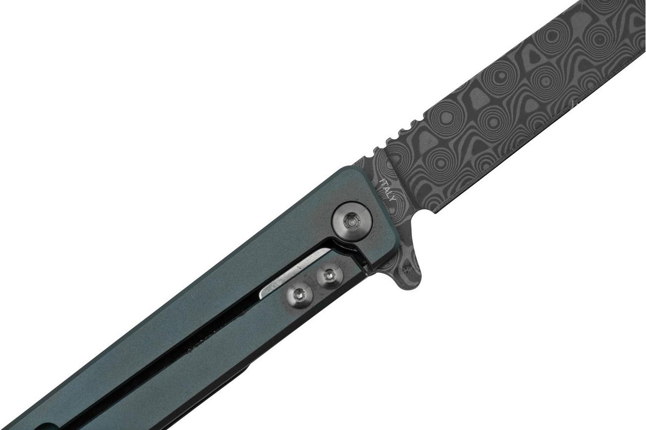 Ocaso Solstice Damascus 10IFB Fat Carbon Dark Matter Blue, zakmes