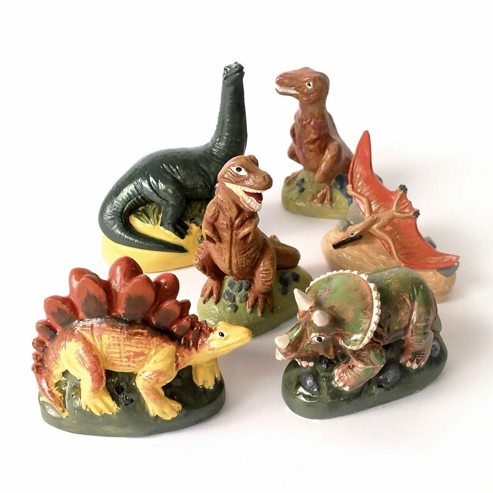6 moules latex dinosaures